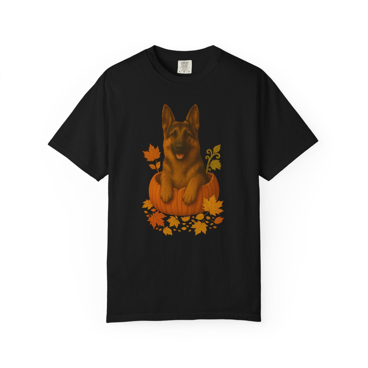 German Shepherd Pumpkin Fall T-Shirt, Cute Autumn Dog Lover Tee & Thanksgiving Gift