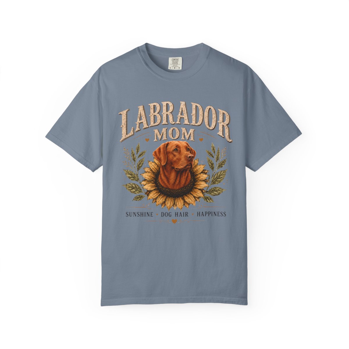 Fox Red Lab Mom Shirt, Labrador Retriever Sunflower Tee, Vintage Dog Lover Gift