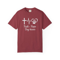 Load image into Gallery viewer, Faith Hope Dog Kisses Comfort Colors Shirt