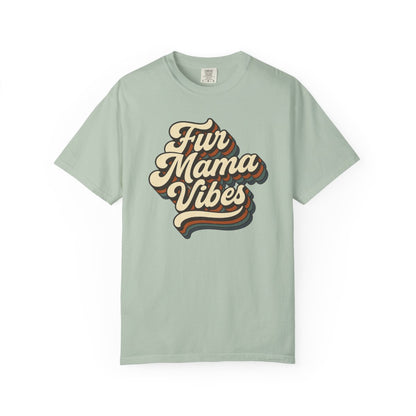 Fur Mama Vibes Retro Pet Mom T‑Shirt