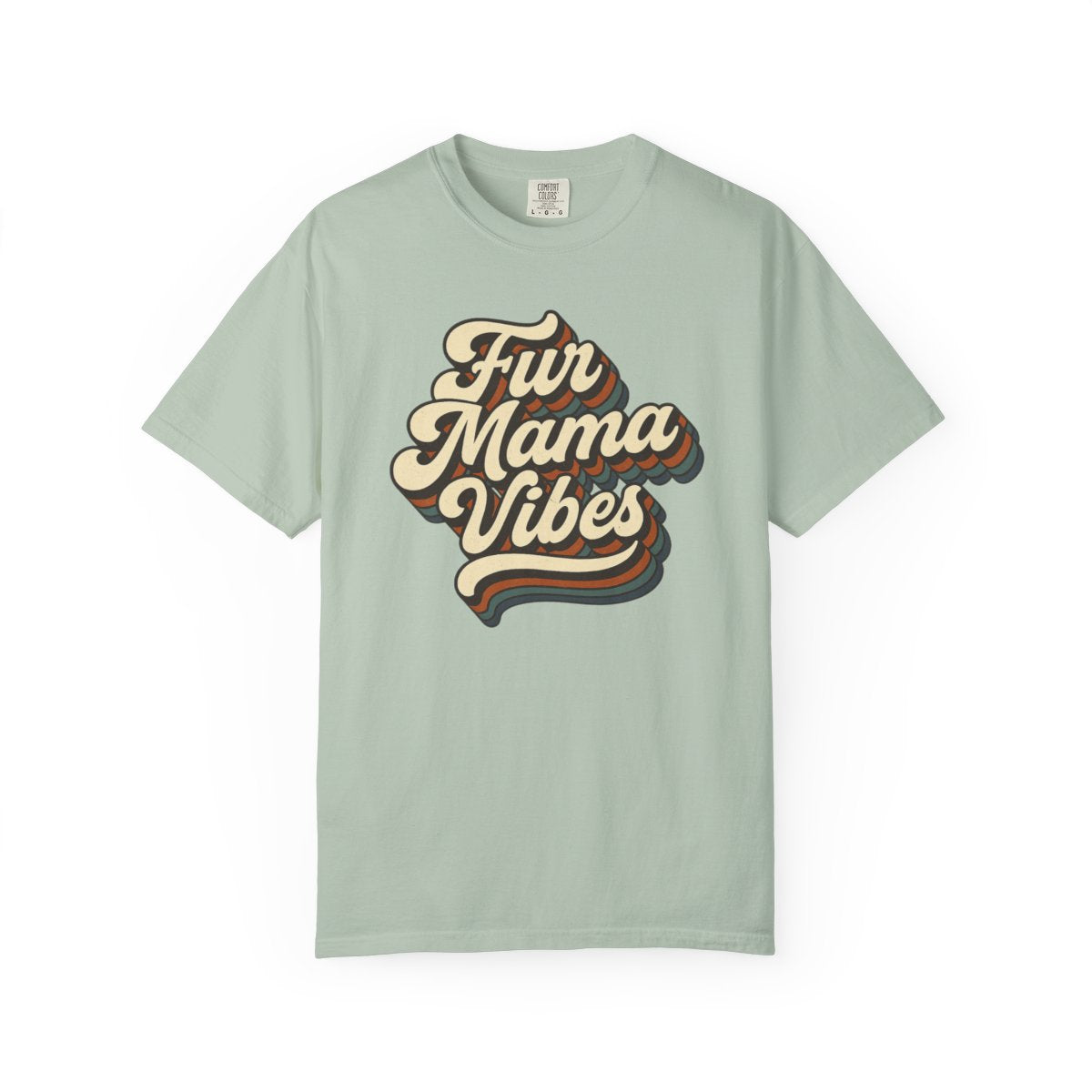 Fur Mama Vibes Retro Pet Mom T‑Shirt