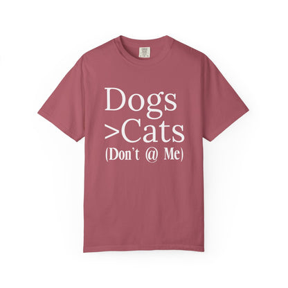 Dogs Are Greater Than Cats Shirt – Funny Dog Lover Tee for Pet Owners