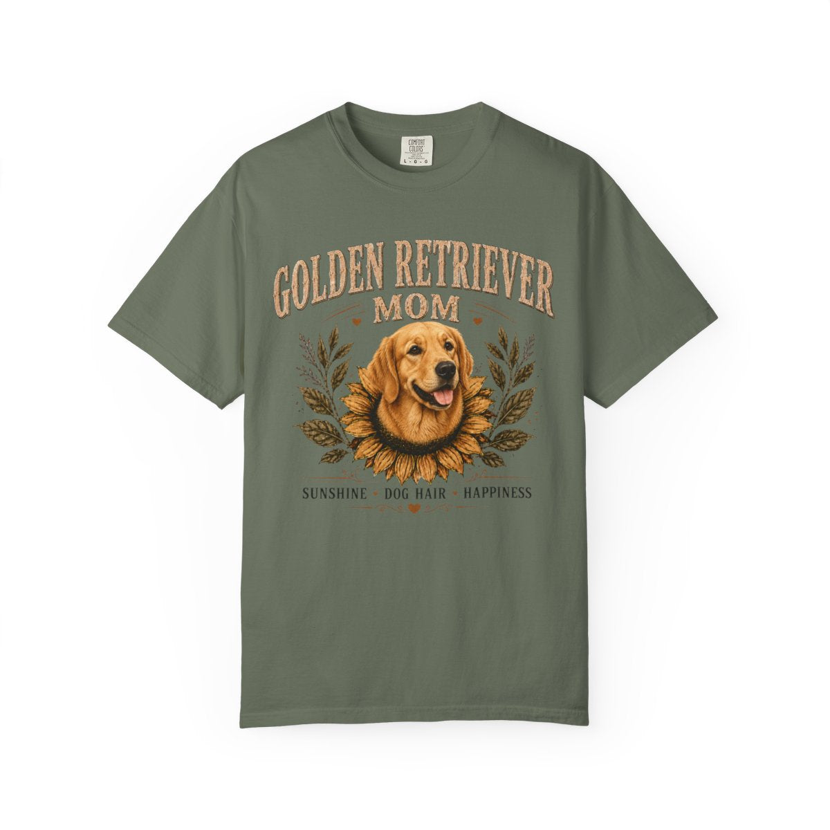 Golden Retriever Mom Shirt, Sunflower Golden Retriever Tee, Vintage Dog Lover Gift
