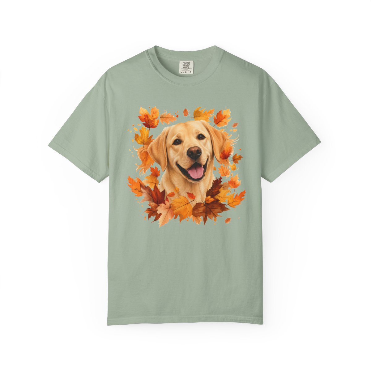 Yellow Lab Fall Shirt, Autumn Dog Mom Comfort Colors Tee