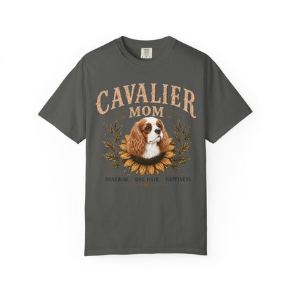Blenheim Cavalier Mom Shirt, Cavalier King Charles Spaniel Tee, Sunflower Dog Lover Gift