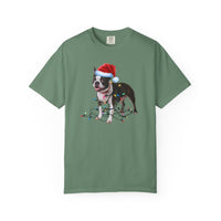 Load image into Gallery viewer, Boston Terrier Christmas Lights Shirt, Fun Holiday Tee for Terrier Lovers
