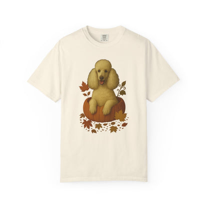 Poodle Pumpkin Fall T-Shirt, Cute Autumn Dog Lover Tee & Thanksgiving Gift