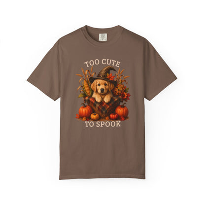 Golden Retriever Halloween Shirt, Too Cute To Spook Fall Dog Lover Tee
