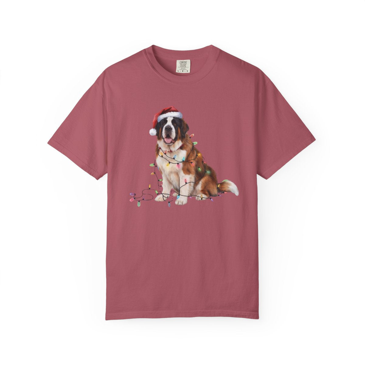 Christmas Saint Bernard Shirt, Christmas Lights Dog Shirt, Christmas Dog, Saint Bernard Mom Shirt, Gift for Dog Lover, Saint Bernard