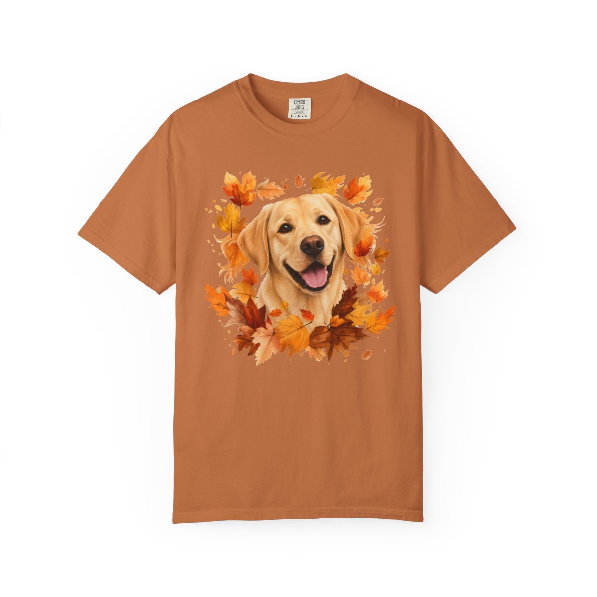 Yellow Lab Fall Shirt, Autumn Dog Mom Comfort Colors Tee