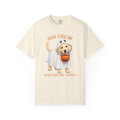 English Cream Golden Boo Crew Halloween Shirt, Here for the Treats Dog Mom Tee
