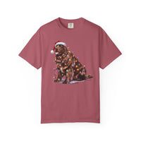 Load image into Gallery viewer, Brown Newfoundland Christmas Lights Shirt, Festive Holiday Tee for Newfie Lovers
