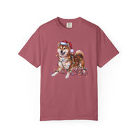 Load image into Gallery viewer, Brown Shiba Inu Christmas Lights Shirt, Festive Holiday Tee for Shiba Fans
