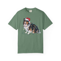 Load image into Gallery viewer, Shetland Sheepdog Christmas Lights Shirt, Festive Holiday Tee for Sheltie Lovers
