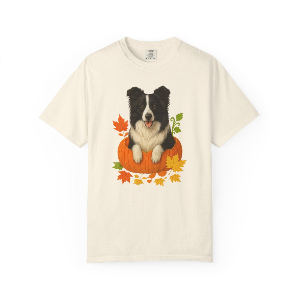 Border Collie in Pumpkin Fall Shirt, Cute Autumn Dog Tee for Border Collie Lovers
