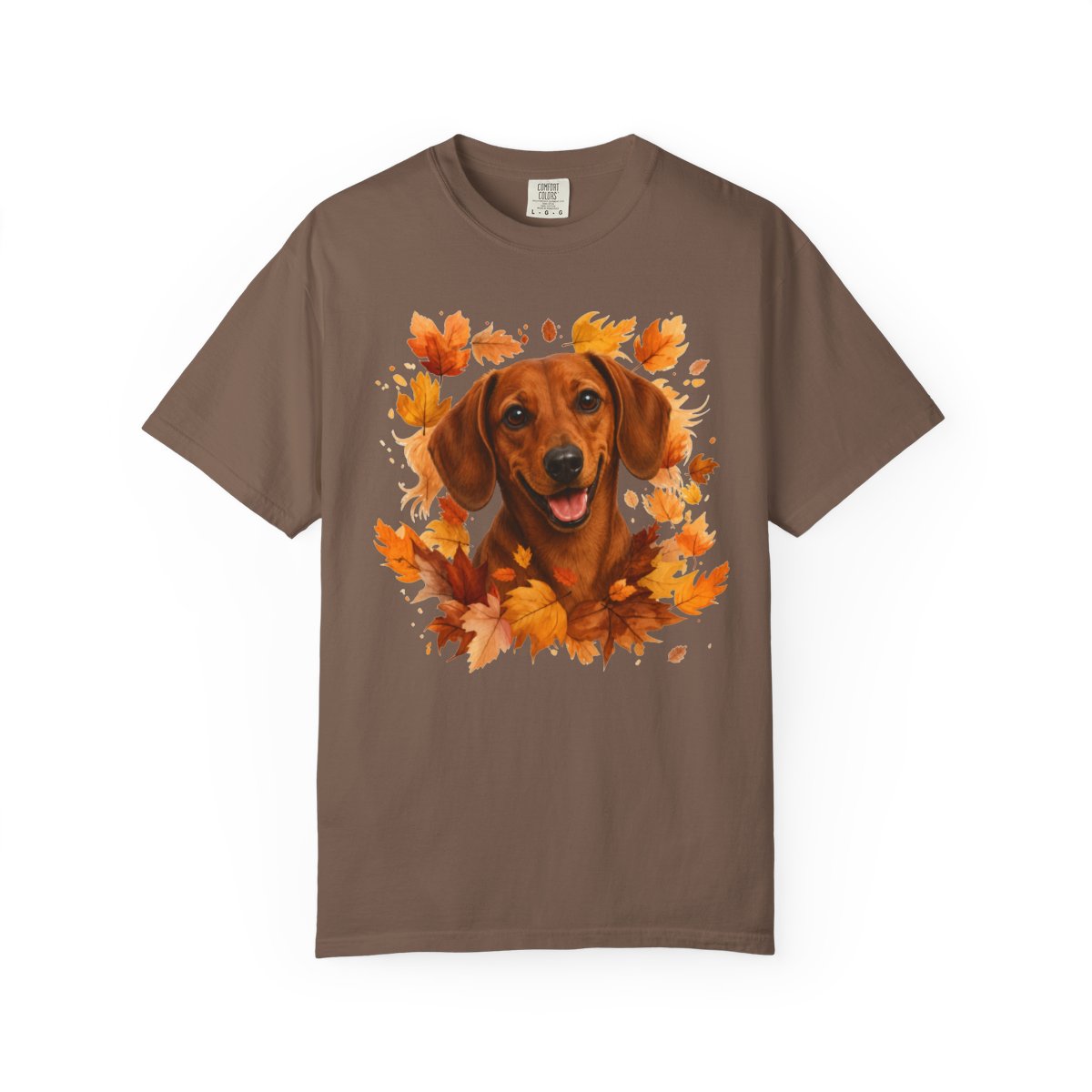 Red Dachshund Fall Shirt | Autumn Dog Mom Comfort Colors Tee