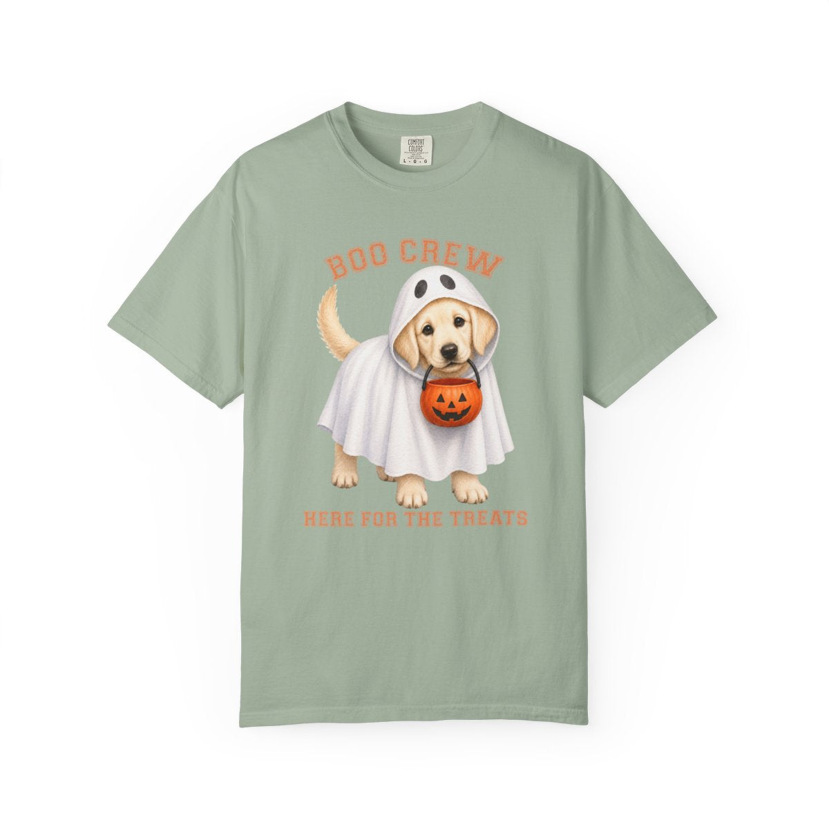 English Cream Golden Boo Crew Halloween Shirt, Here for the Treats Dog Mom Tee