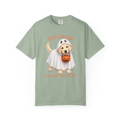 English Cream Golden Boo Crew Halloween Shirt, Here for the Treats Dog Mom Tee
