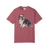 Load image into Gallery viewer, Shetland Sheepdog Christmas Lights Shirt, Festive Holiday Tee for Sheltie Lovers
