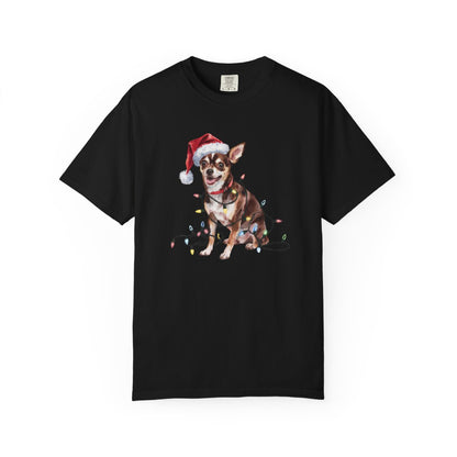 Christmas Chihuahua Shirt, Christmas Lights Dog Tee, Christmas Dog Tee, Chihuahua Mom Tshirt, Gift for Dog Lover, Chihuahua