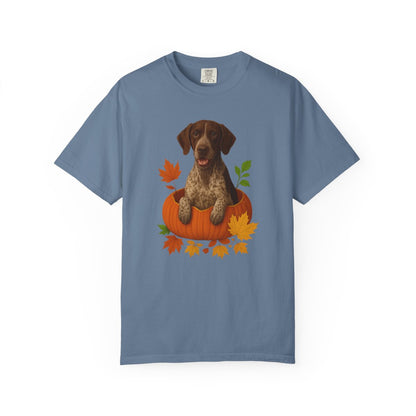 German Shorthaired Pointer Pumpkin Shirt, Fall Comfort Colors Dog Lover Tee