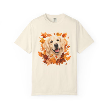 English Cream Golden Retriever Fall Shirt, Autumn Dog Mom Comfort Colors Tee