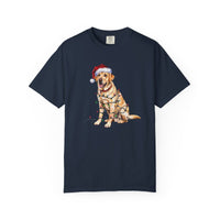 Load image into Gallery viewer, Christmas Yellow Labrador Shirt, Christmas Lights Dog Tee, Christmas Dog Tee, Lab Mom Tshirt, Gift for Dog Lover, Yellow Lab
