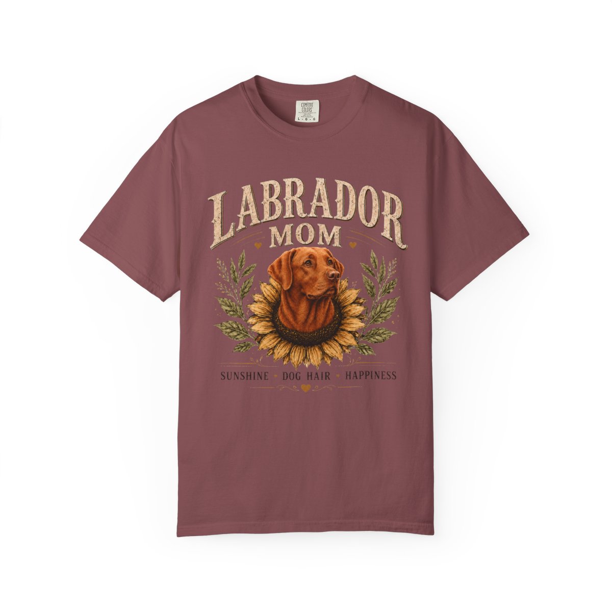 Fox Red Lab Mom Shirt, Labrador Retriever Sunflower Tee, Vintage Dog Lover Gift