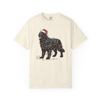 Load image into Gallery viewer, Black Newfoundland Christmas Lights Shirt, Cozy Holiday Tee for Gentle Giant Lovers
