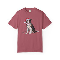 Load image into Gallery viewer, Christmas Border Collie Shirt, Christmas Lights Dog Tee, Christmas Dog Tee, Border Collie Mom Tshirt, Gift for Dog Lover, Border Collie
