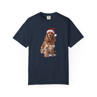 Load image into Gallery viewer, Christmas Cocker Spaniel Shirt, Christmas Lights Dog Shirt, Christmas Dog, Cocker Spaniel Mom Shirt, Gift for Dog Lover, Cocker Spaniel
