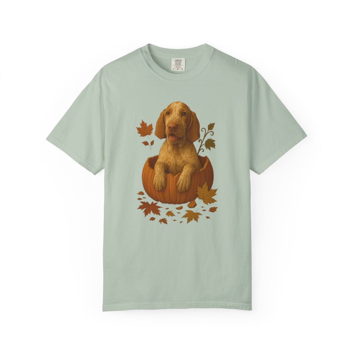 Bracco Italiano in Pumpkin Fall Shirt, Cute Autumn Dog Tee for Bracco Lovers