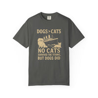 Load image into Gallery viewer, Funny Titanic Dog Lover T-Shirt – Dogs &gt; Cats Pet Humor Tee – “No Cats Survived the Titanic” Shirt – Gift for Dog Owners

