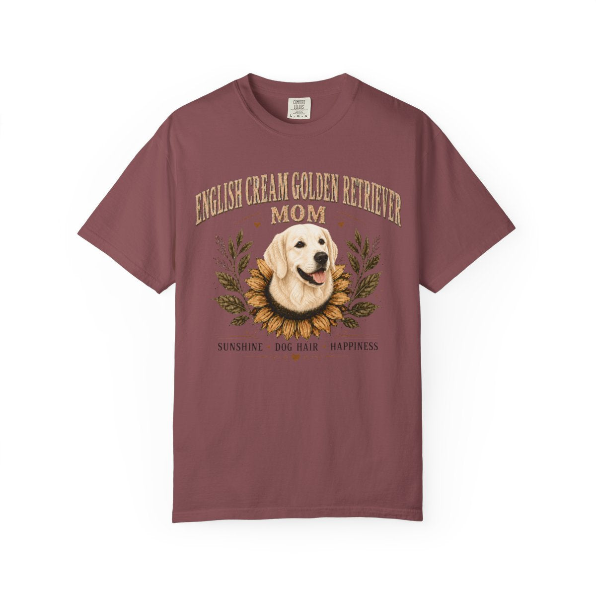 English Cream Golden Retriever Mom Shirt, Sunflower Dog Mom Tee, Retriever Lover Gift