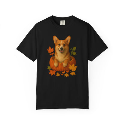 Corgi Pumpkin Fall T-Shirt, Cute Autumn Dog Lover Tee & Thanksgiving Gift