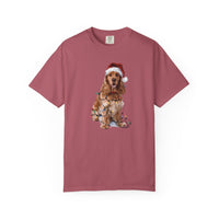 Load image into Gallery viewer, Christmas Cocker Spaniel Shirt, Christmas Lights Dog Shirt, Christmas Dog, Cocker Spaniel Mom Shirt, Gift for Dog Lover, Cocker Spaniel
