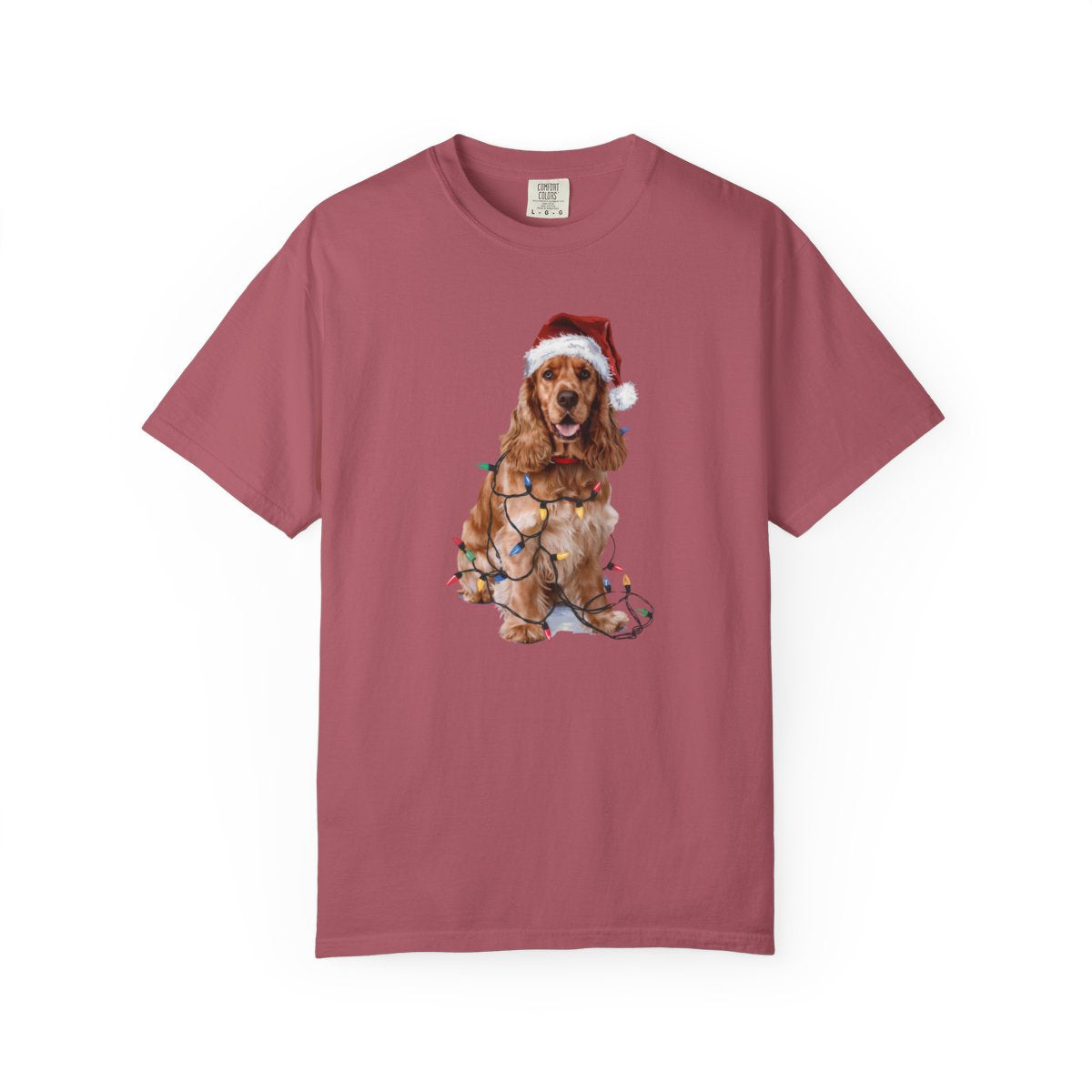 Christmas Cocker Spaniel Shirt, Christmas Lights Dog Shirt, Christmas Dog, Cocker Spaniel Mom Shirt, Gift for Dog Lover, Cocker Spaniel