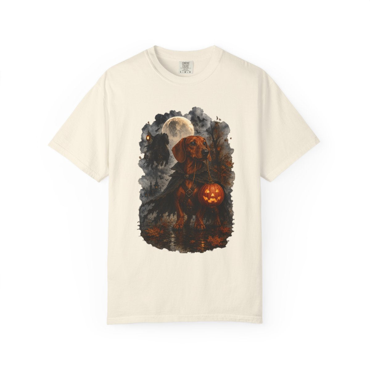 Red Dachshund Headless Horseman Inspired Halloween Comfort Colors Shirt