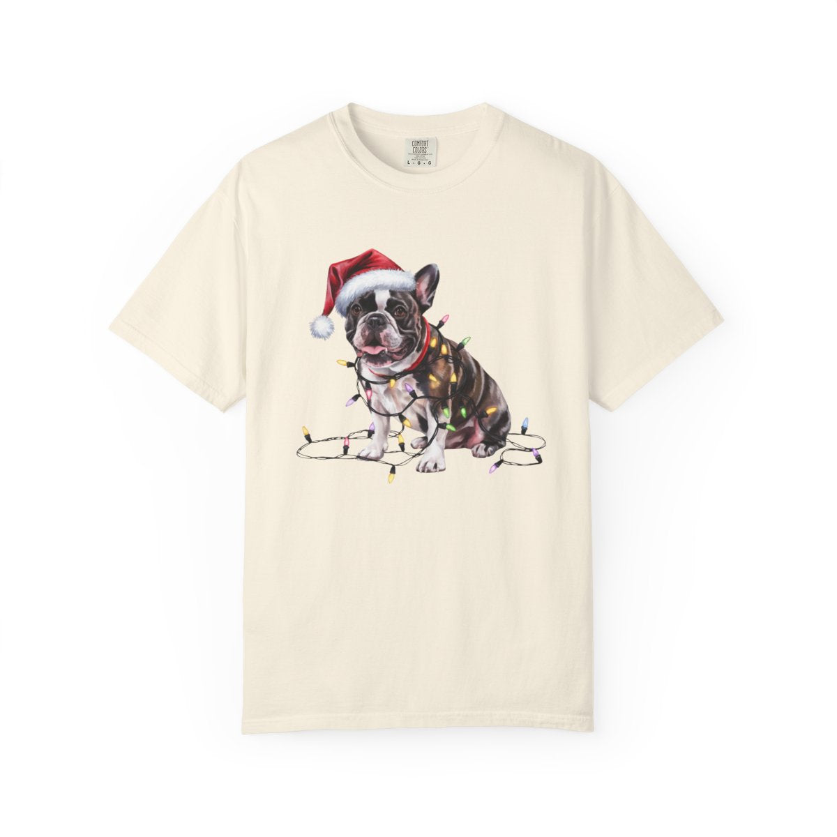 Christmas French Bulldog Shirt, Christmas Lights Dog Tee, Christmas Dog Tee, French Bulldog Mom Tshirt, Gift for Dog Lover, French Bulldog