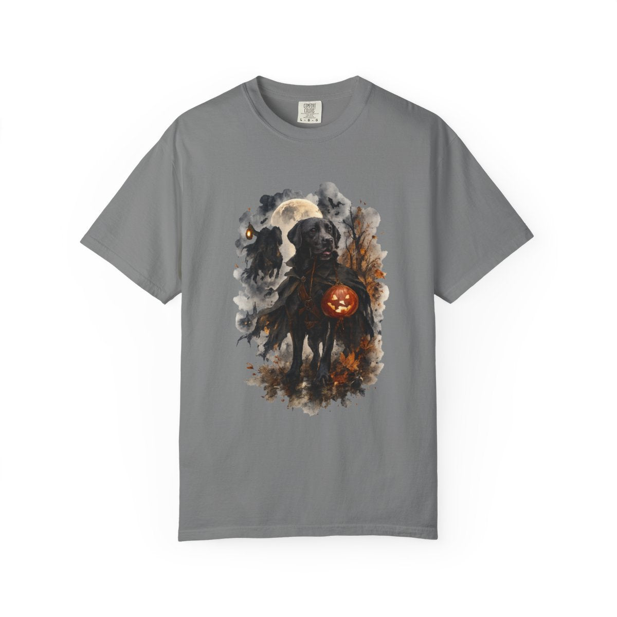 Black Lab Headless Horseman Inspired Halloween Comfort Colors Shirt
