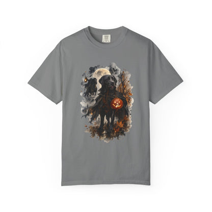 Black Lab Headless Horseman Inspired Halloween Comfort Colors Shirt