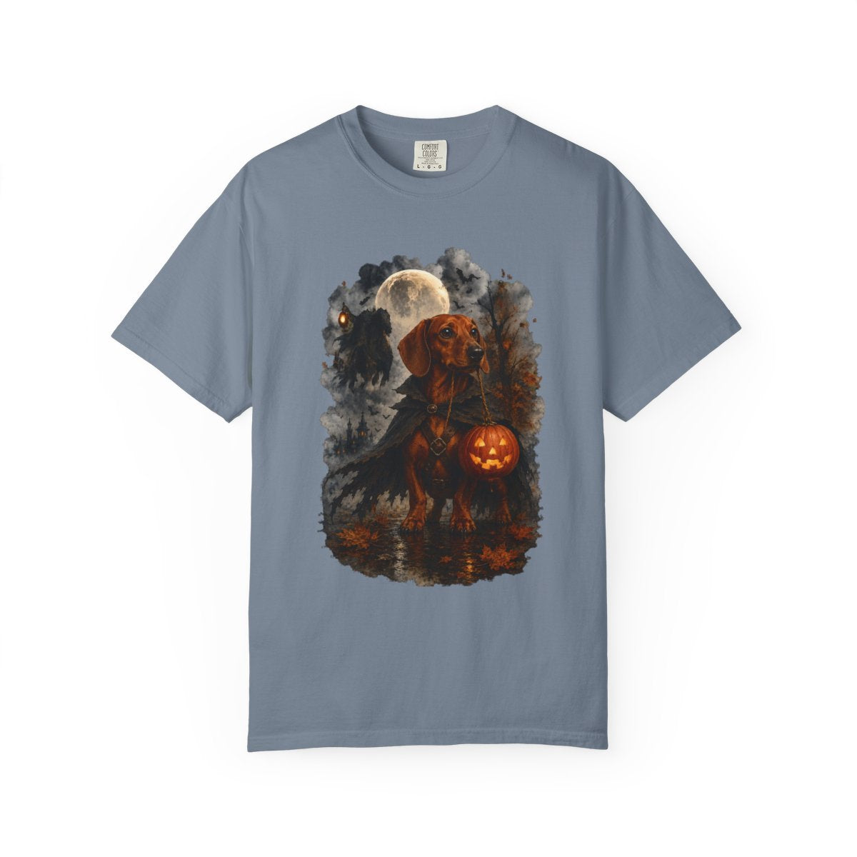 Red Dachshund Headless Horseman Inspired Halloween Comfort Colors Shirt