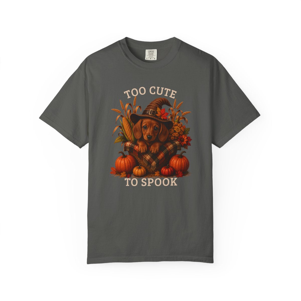 Red Dachshund Halloween Shirt, Too Cute To Spook Fall Dog Lover Tee
