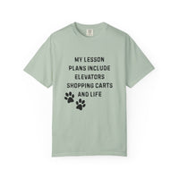 Load image into Gallery viewer, Dog Trainer Shirt – My Lesson Plans Include Elevators, Shopping Carts, and Life Tee
