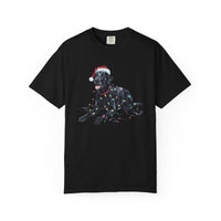 Load image into Gallery viewer, Christmas Black Labrador Shirt, Christmas Lights Dog Tee, Christmas Dog Tee, Lab Mom Tshirt, Gift for Dog Lover, Black Lab
