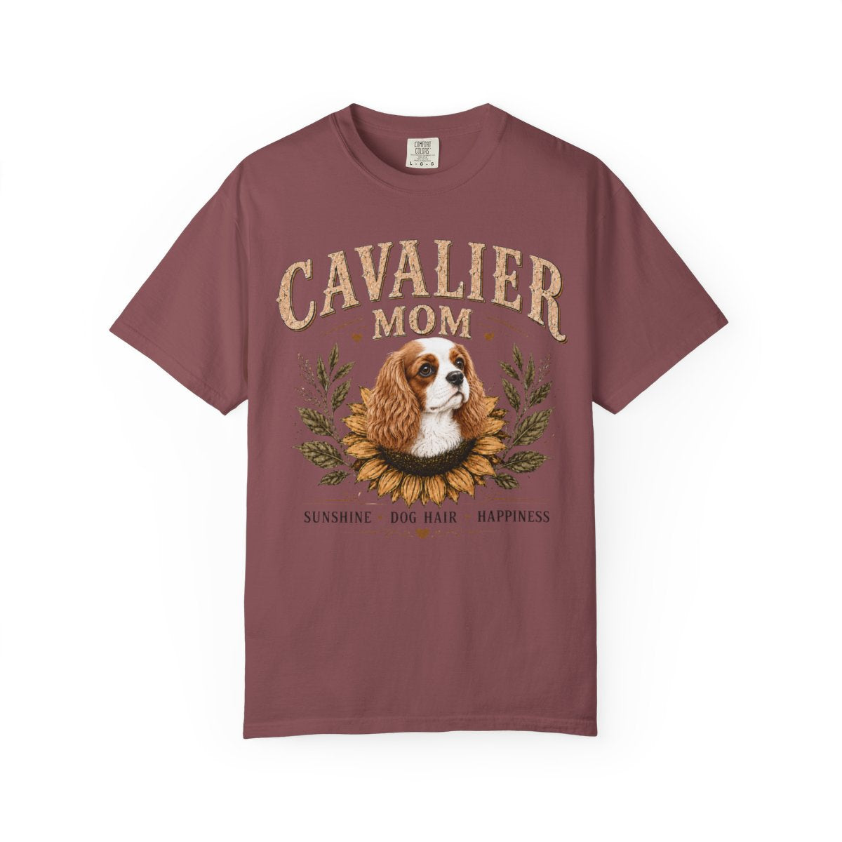 Blenheim Cavalier Mom Shirt, Cavalier King Charles Spaniel Tee, Sunflower Dog Lover Gift