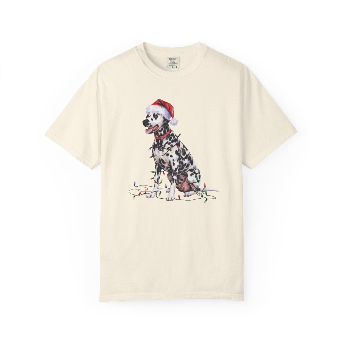 Dalmatian Christmas Lights Shirt, Festive Holiday Tee for Spotty Dog Lovers