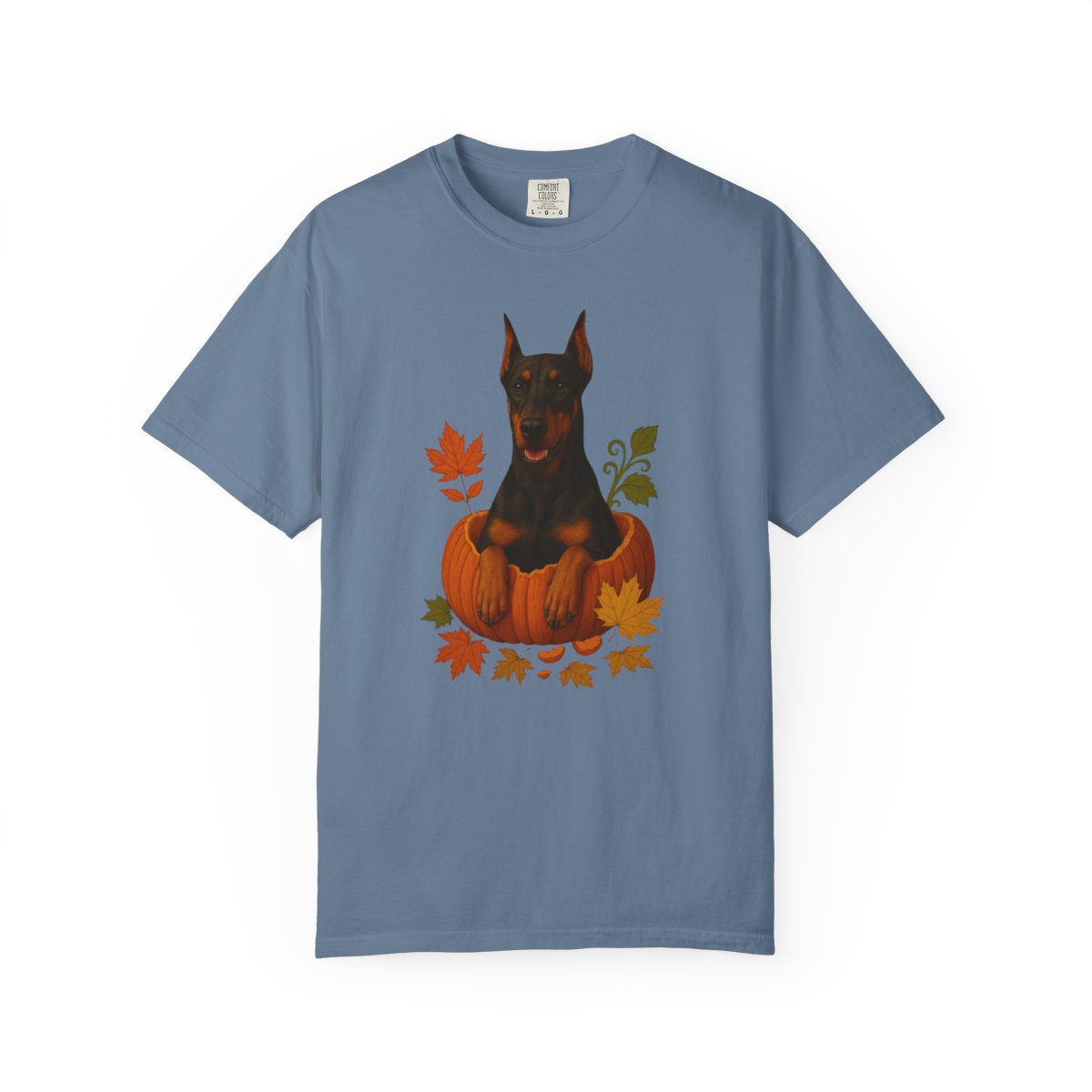 Doberman Pumpkin Fall T-Shirt, Cute Autumn Dog Lover Tee & Thanksgiving Gift