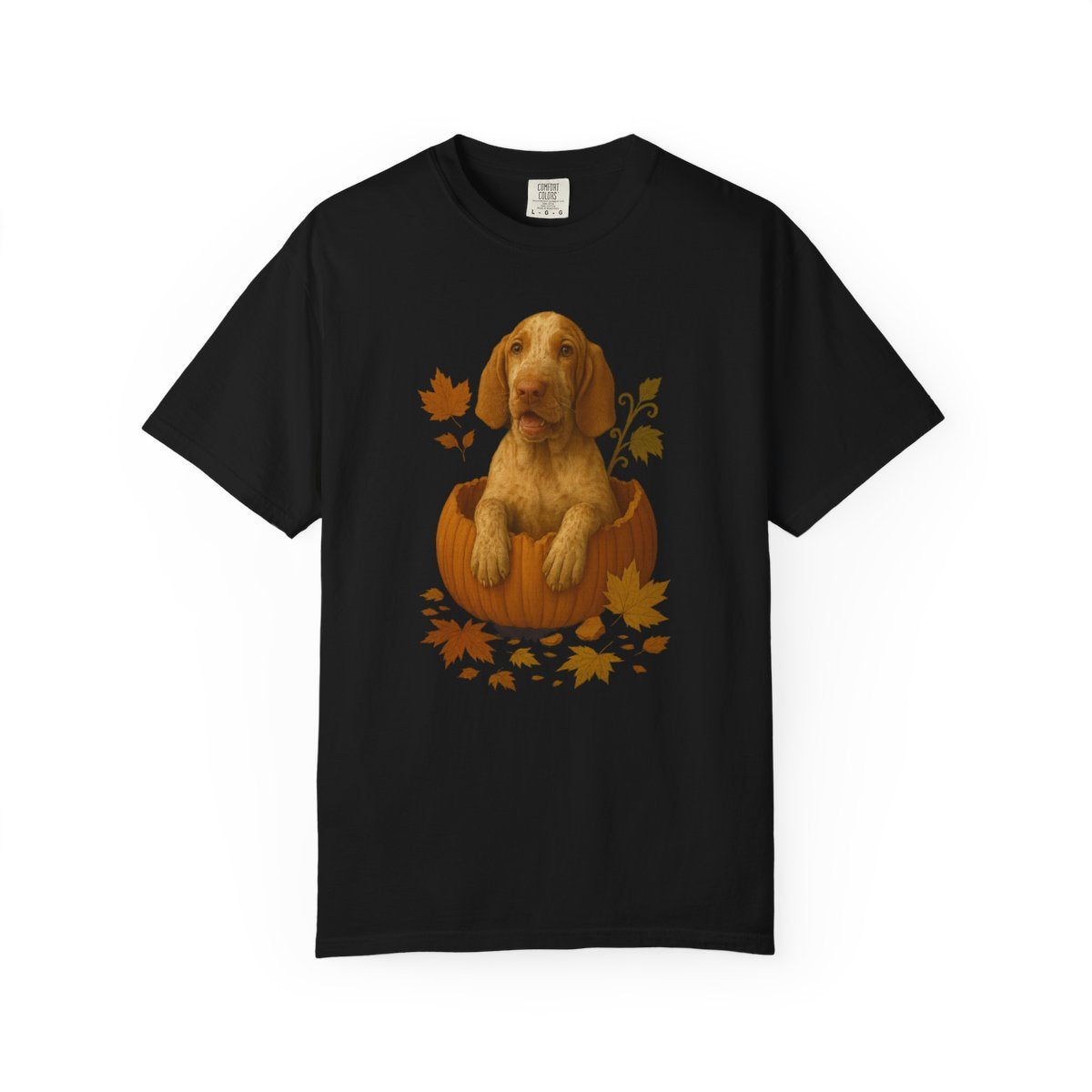 Bracco Italiano in Pumpkin Fall Shirt, Cute Autumn Dog Tee for Bracco Lovers