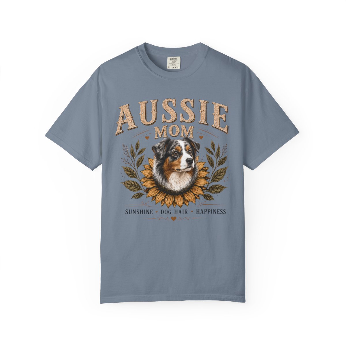 Australian Shepherd Mom Shirt, Aussie Mom Sunflower Tee, Vintage Dog Lover Gift